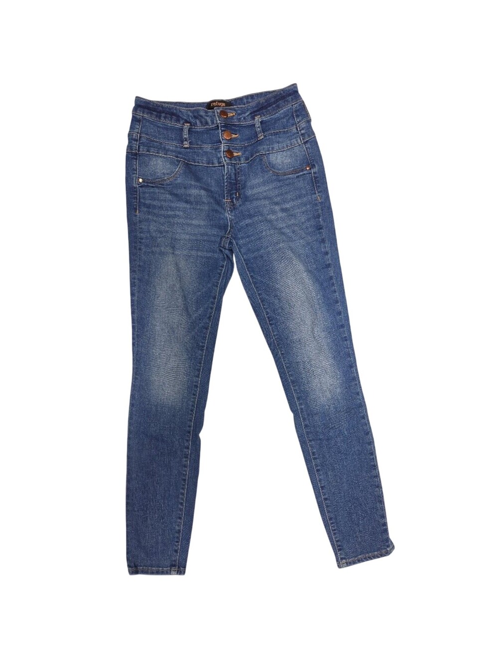 Charlotte Russe Refuge High Waisted Button Fly Skinny Jeans 4